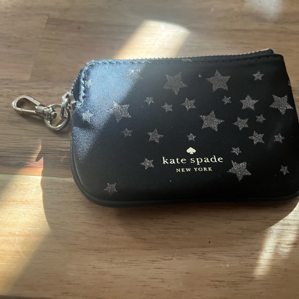 Kate Spade Black Wallet with Silver Stars